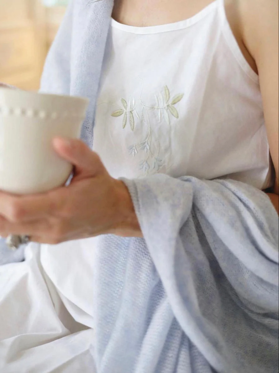 Jane White Cotton Nightgown - Image 2