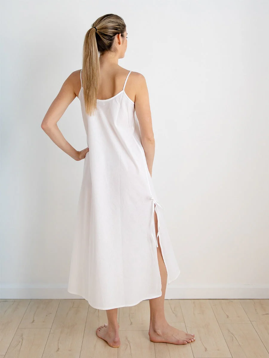 Jane White Cotton Nightgown - Image 5