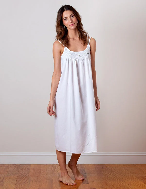 Chrissy White Cotton Nightgown - Image 3