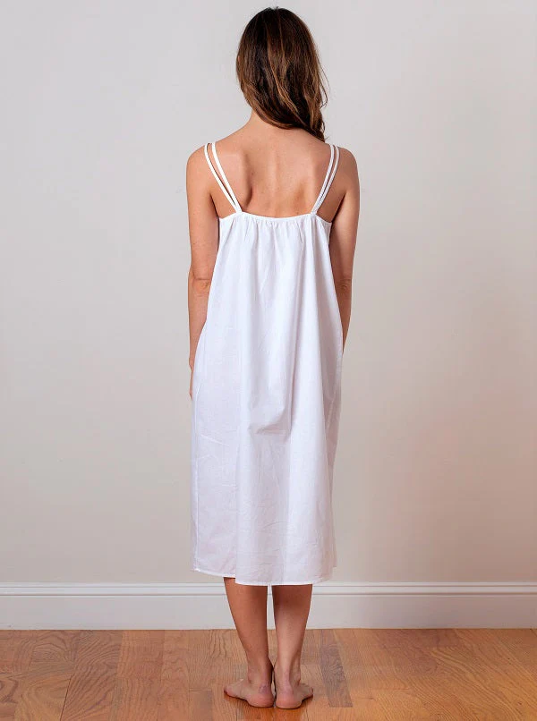 Chrissy White Cotton Nightgown - Image 4