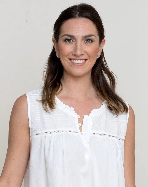 Lillian White Cotton Nightgown - Image 5