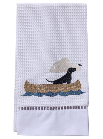 Guest Towel, Ladder Lace, Embroidered Animals - Image 7