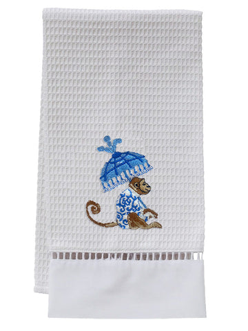 Guest Towel, Ladder Lace, Embroidered Animals - Image 8