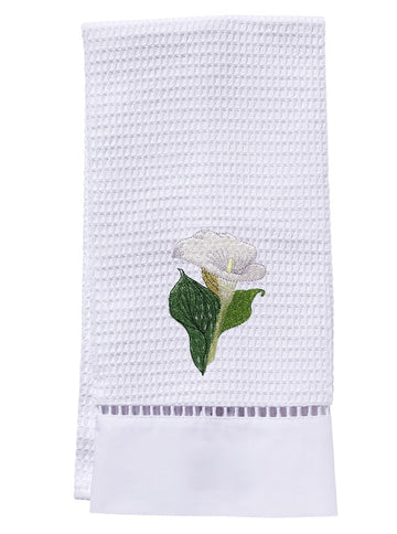Guest Towel, Ladder Lace, Embroidered Botanical - Image 11