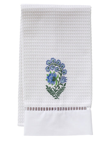 Guest Towel, Ladder Lace, Embroidered Botanical - Image 19