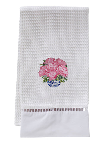 Guest Towel, Ladder Lace, Embroidered Botanical - Image 21