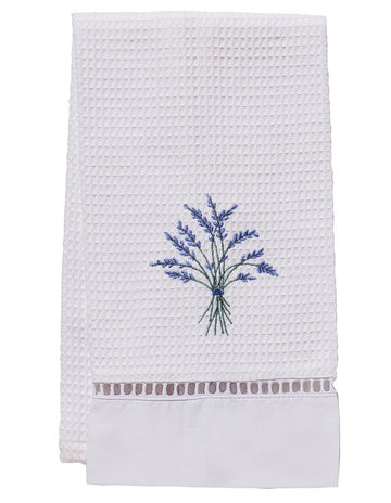Guest Towel, Ladder Lace, Embroidered Botanical - Image 22