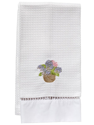 Guest Towel, Ladder Lace, Embroidered Botanical - Image 24