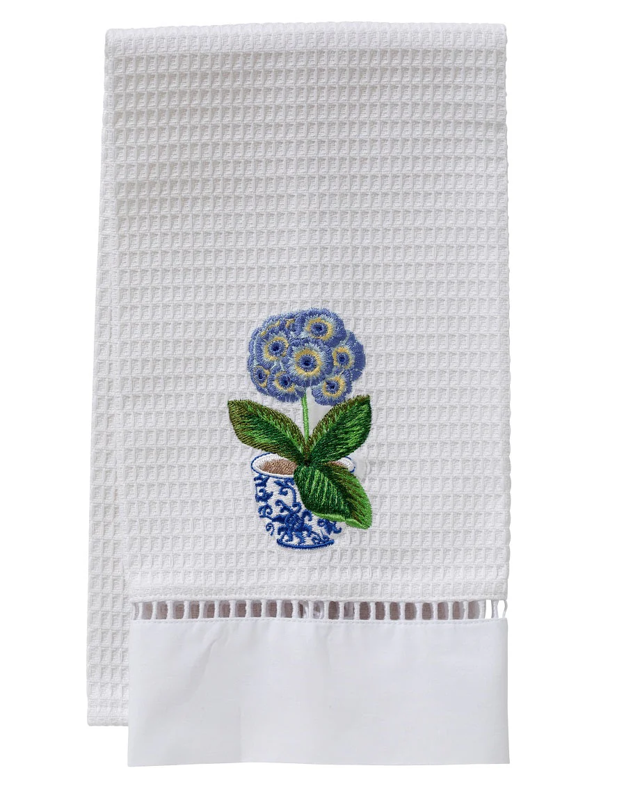 Guest Towel, Ladder Lace, Embroidered Botanical - Image 32