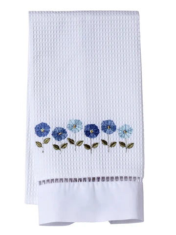 Guest Towel, Ladder Lace, Embroidered Botanical - Image 5