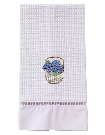 Guest Towel, Ladder Lace, Embroidered Botanical - Image 6