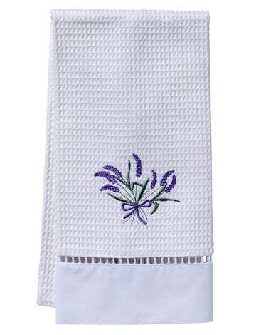 Guest Towel, Ladder Lace, Embroidered Botanical - Image 8