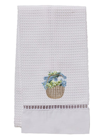Guest Towel, Ladder Lace, Embroidered Botanical - Image 9