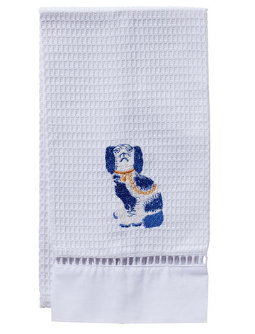 Guest Towel, Ladder Lace, Embroidered Chinoiserie - Image 3