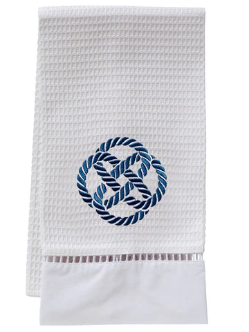 Guest Towel, Ladder Lace, Embroidered Nautical - Image 2