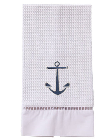 Guest Towel, Ladder Lace, Embroidered Nautical - Image 5
