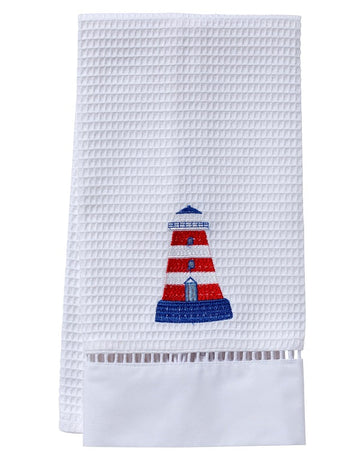 Guest Towel, Ladder Lace, Embroidered Nautical - Image 6