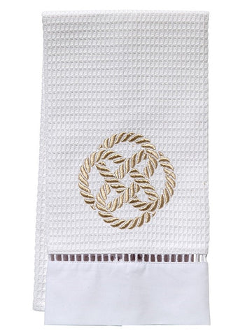 Guest Towel, Ladder Lace, Embroidered Nautical - Image 7