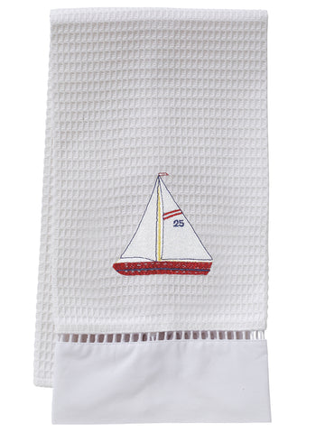 Guest Towel, Ladder Lace, Embroidered Nautical - Image 8