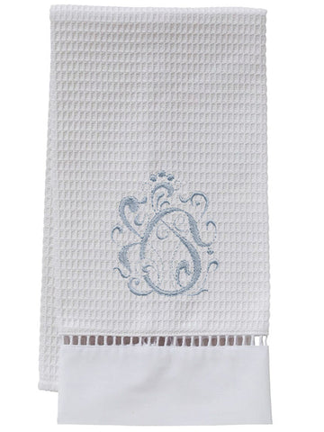 Guest Towel, Ladder Lace, Embroidered Scrolls - Image 4