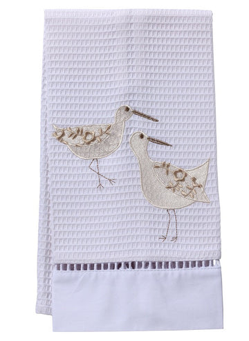 Guest Towel, Ladder Lace, Embroidered Sea Life - Image 8