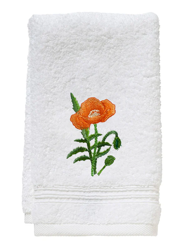 Guest Towel, Terry, Botanical Embroidered - Image 11