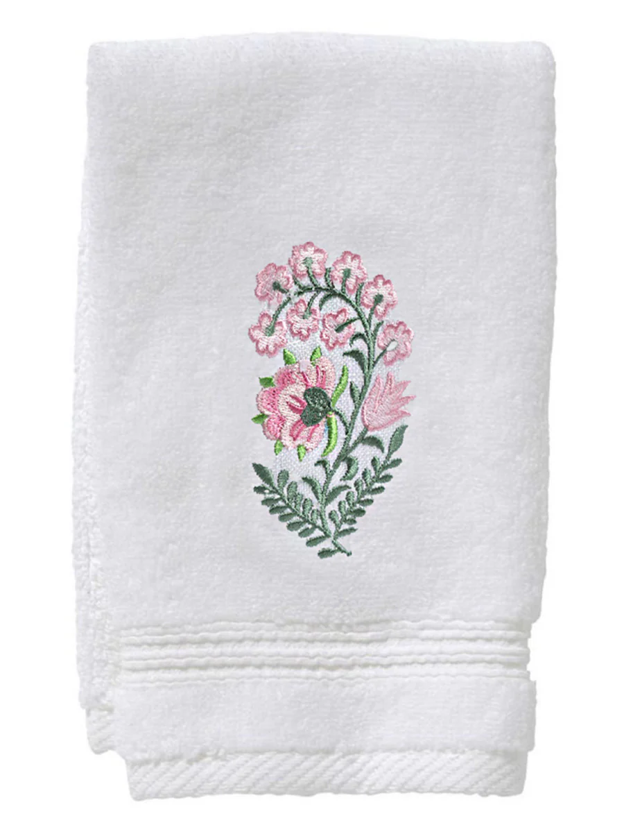 Guest Towel, Terry, Botanical Embroidered - Image 13