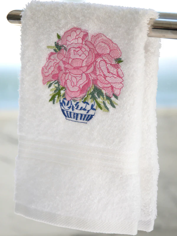 Guest Towel, Terry, Botanical Embroidered - Image 5