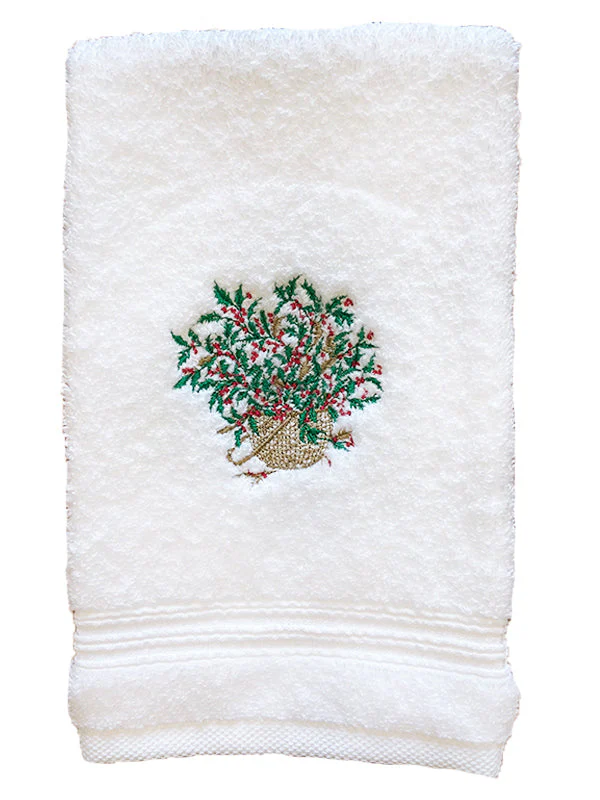 Guest Towel, Terry, Chinoiserie Christmas Tree - Image 7