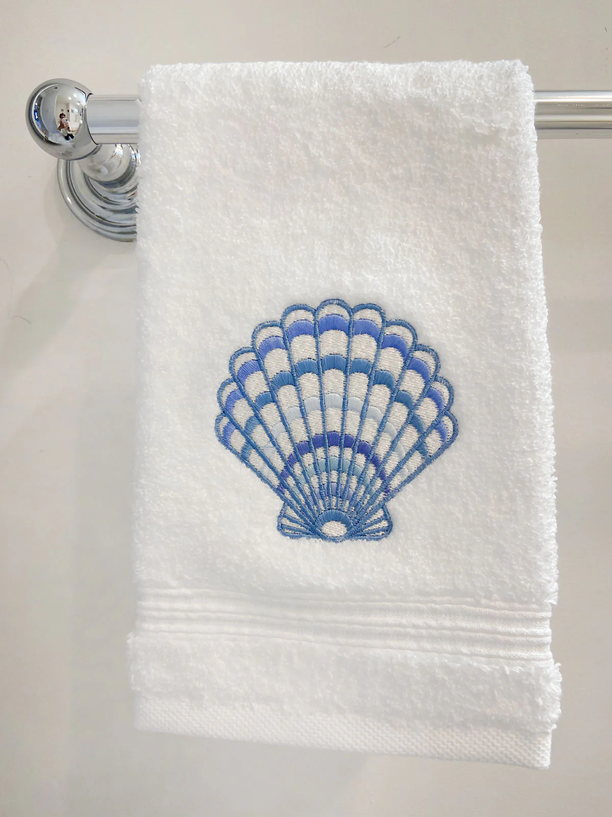 Guest Towel, Terry, Clam (Blue) - Image 2
