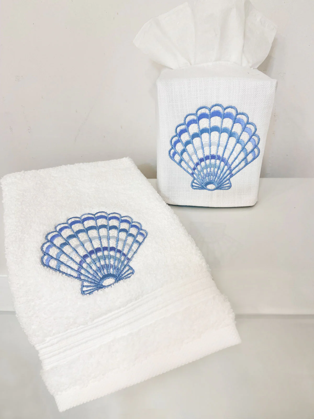 Guest Towel, Terry, Clam (Blue) - Image 3