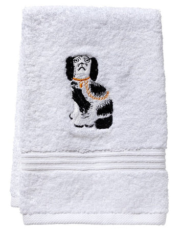 Guest Towel, Terry, Embroidered Chinoiserie - Image 6