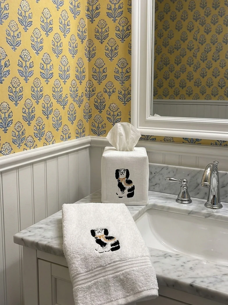 Tissue Box Cover, Embroidered Animals - Image 22