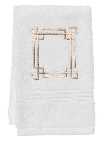 Guest Towel, Terry, Embroidered Scrolls - Image 2