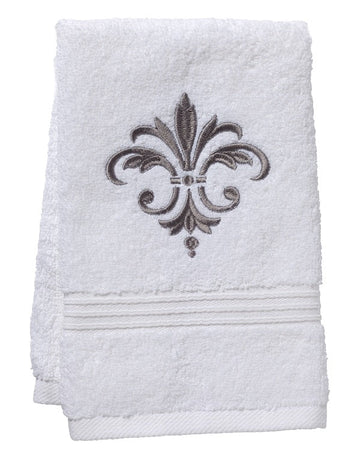 Guest Towel, Terry, Embroidered Scrolls - Image 6