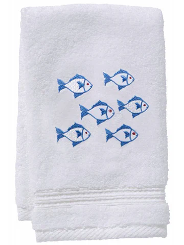 Guest Towel, Terry, Embroidered Sea Life - Image 12