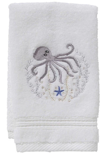 Guest Towel, Terry, Embroidered Sea Life - Image 7