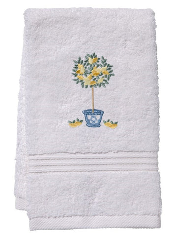 Guest Towel, Terry, Embroidered Topiary - Image 6