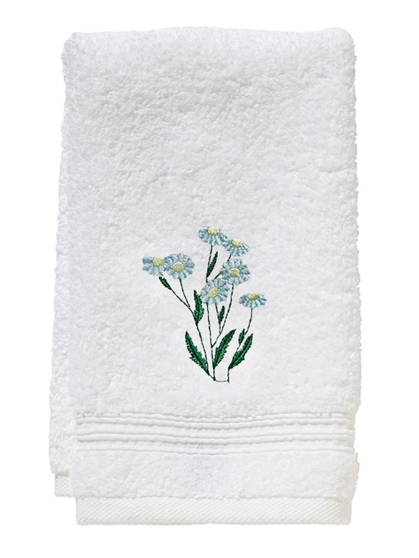 Guest Towel, Terry, Embroidered Blooms - Image 4