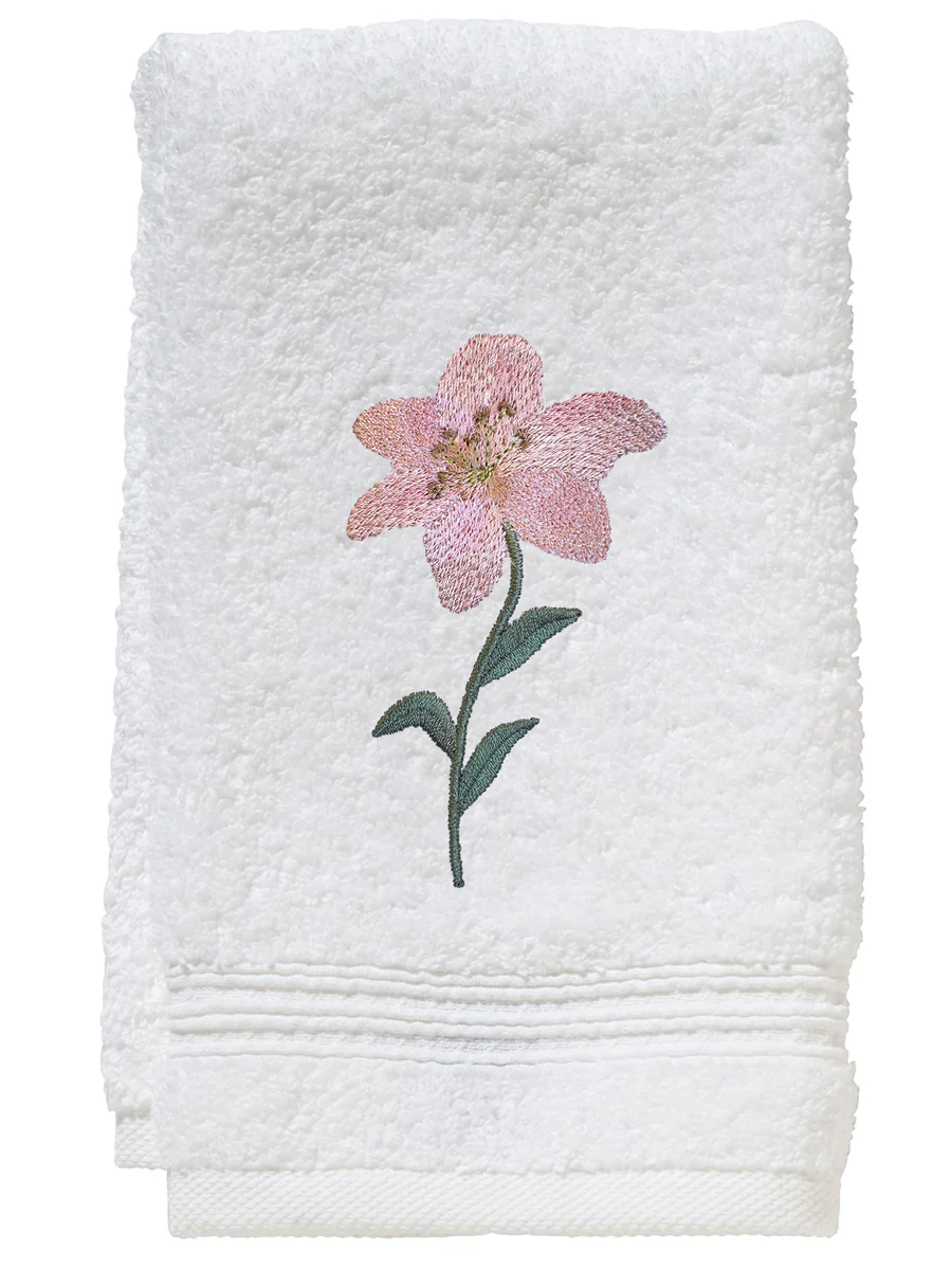 Guest Towel, Terry, Starburst Lily - Image 2