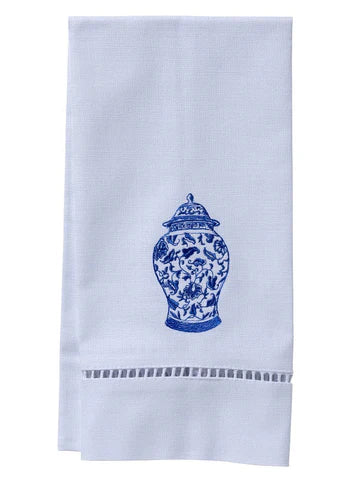 Guest Towel, White Linen/Cotton & Ladder Lace Embroidered - Image 15