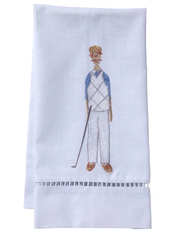Guest Towel, White Linen/Cotton & Ladder Lace Embroidered - Image 16