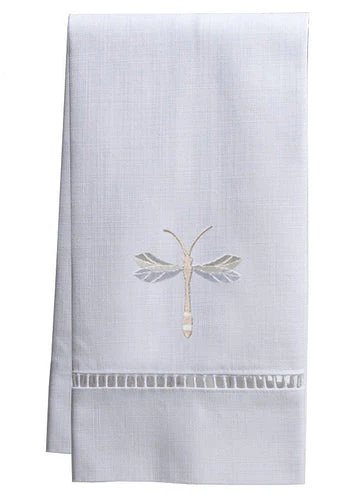 Guest Towel, White Linen/Cotton & Ladder Lace Embroidered - Image 8