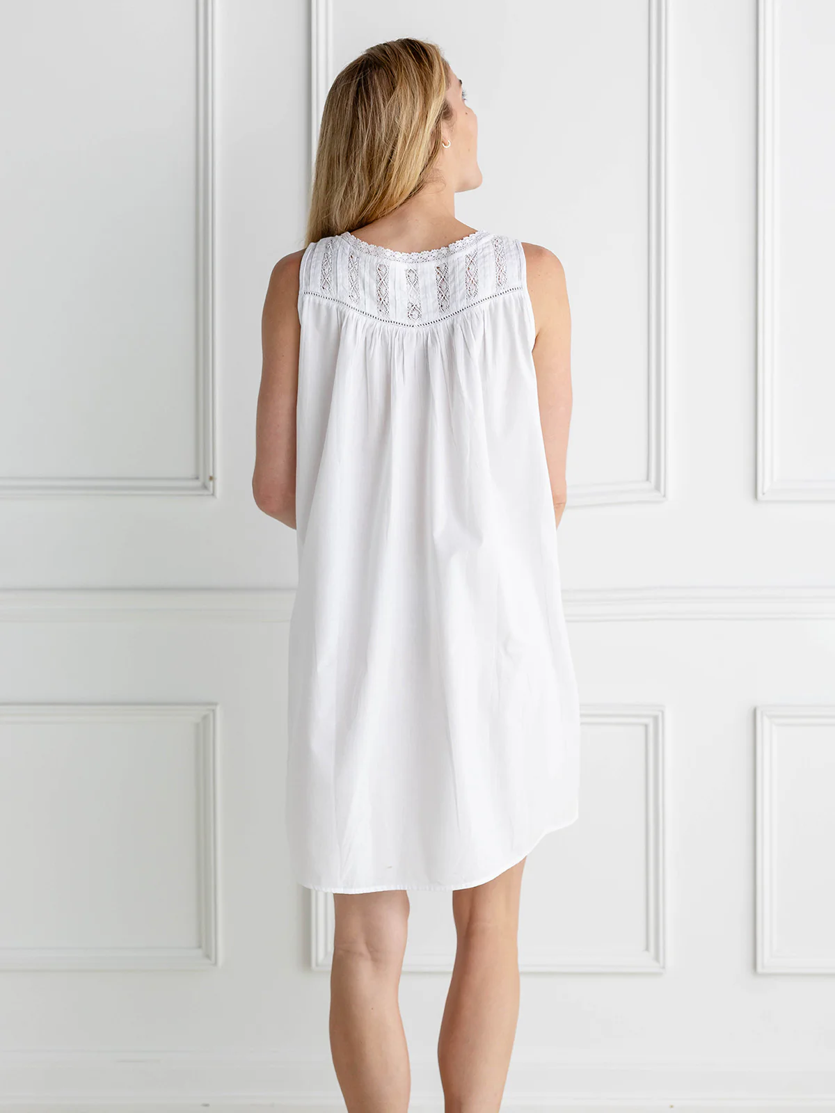 Hope White Cotton Nightgown - Image 4