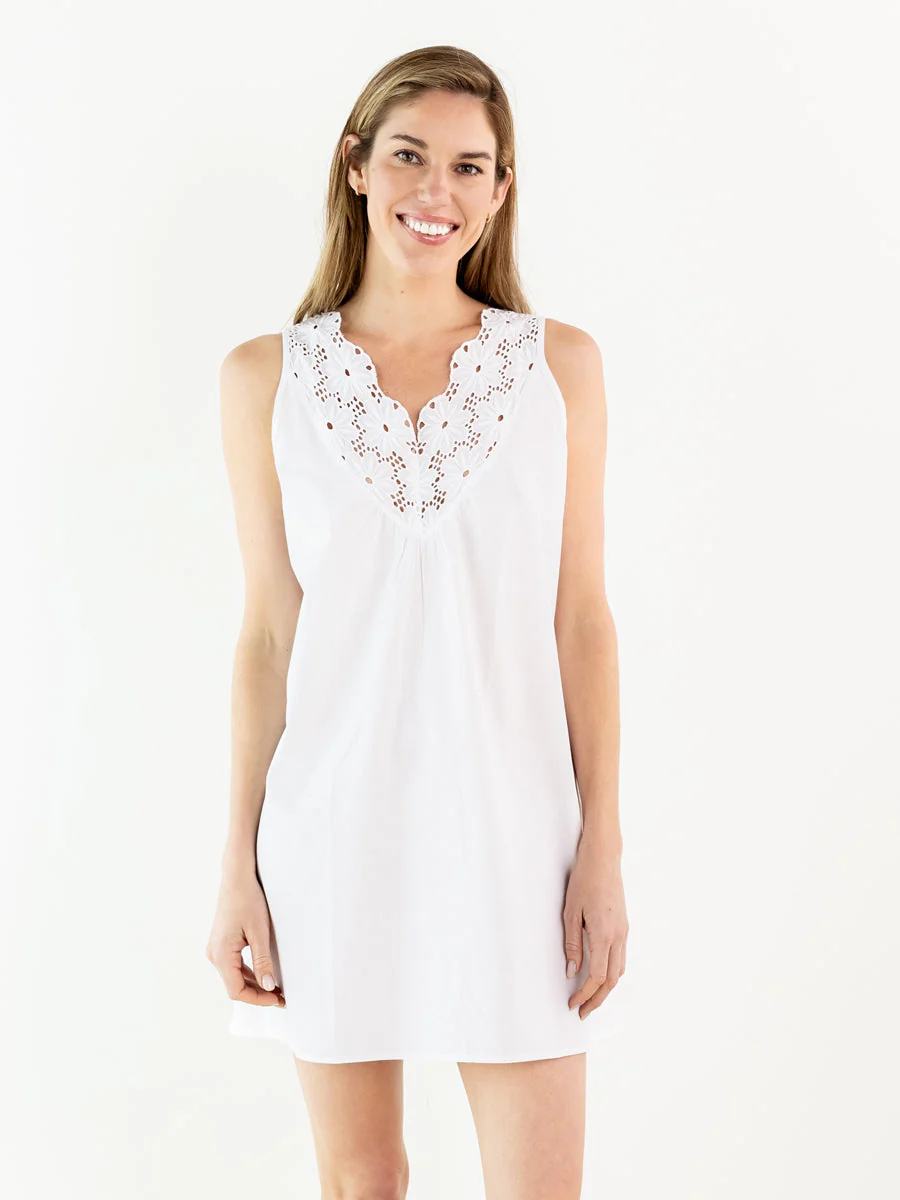 Ivy White Cotton Nightgown - Image 5