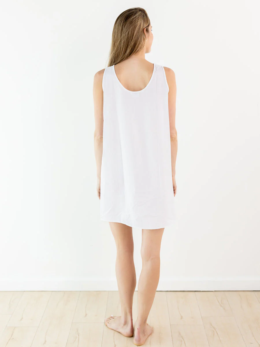 Ivy White Cotton Nightgown - Image 6