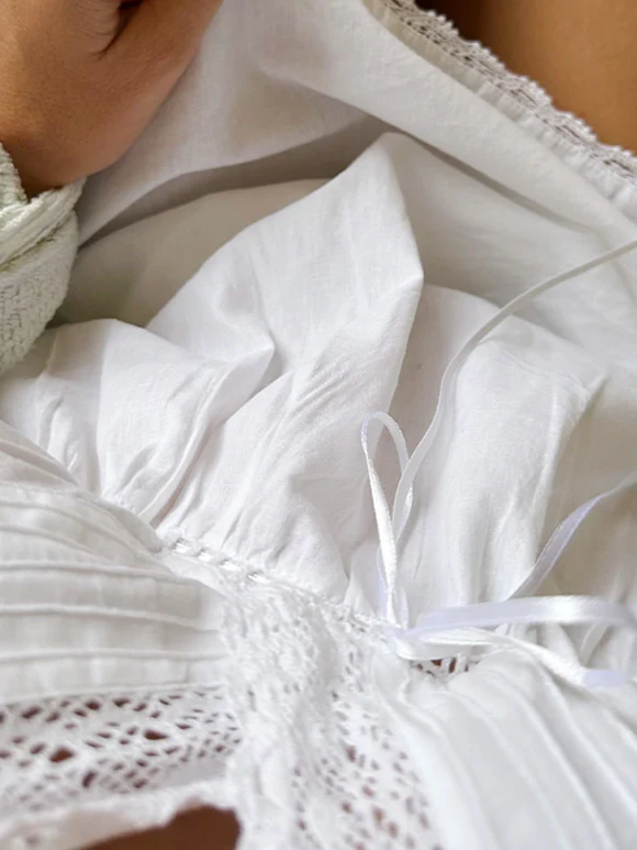 Julie White Cotton Nightgown - Image 7