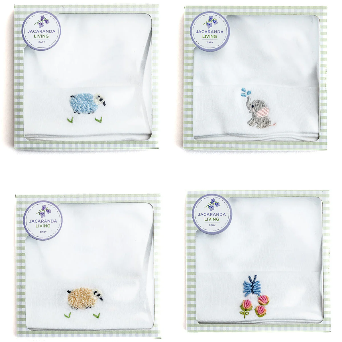 Knotted Baby Hat, Combed Cotton, Blue Sheep - Image 3