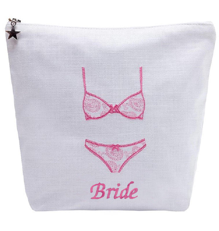 Lingerie Bag "Bride", Linen / Cotton - Image 2