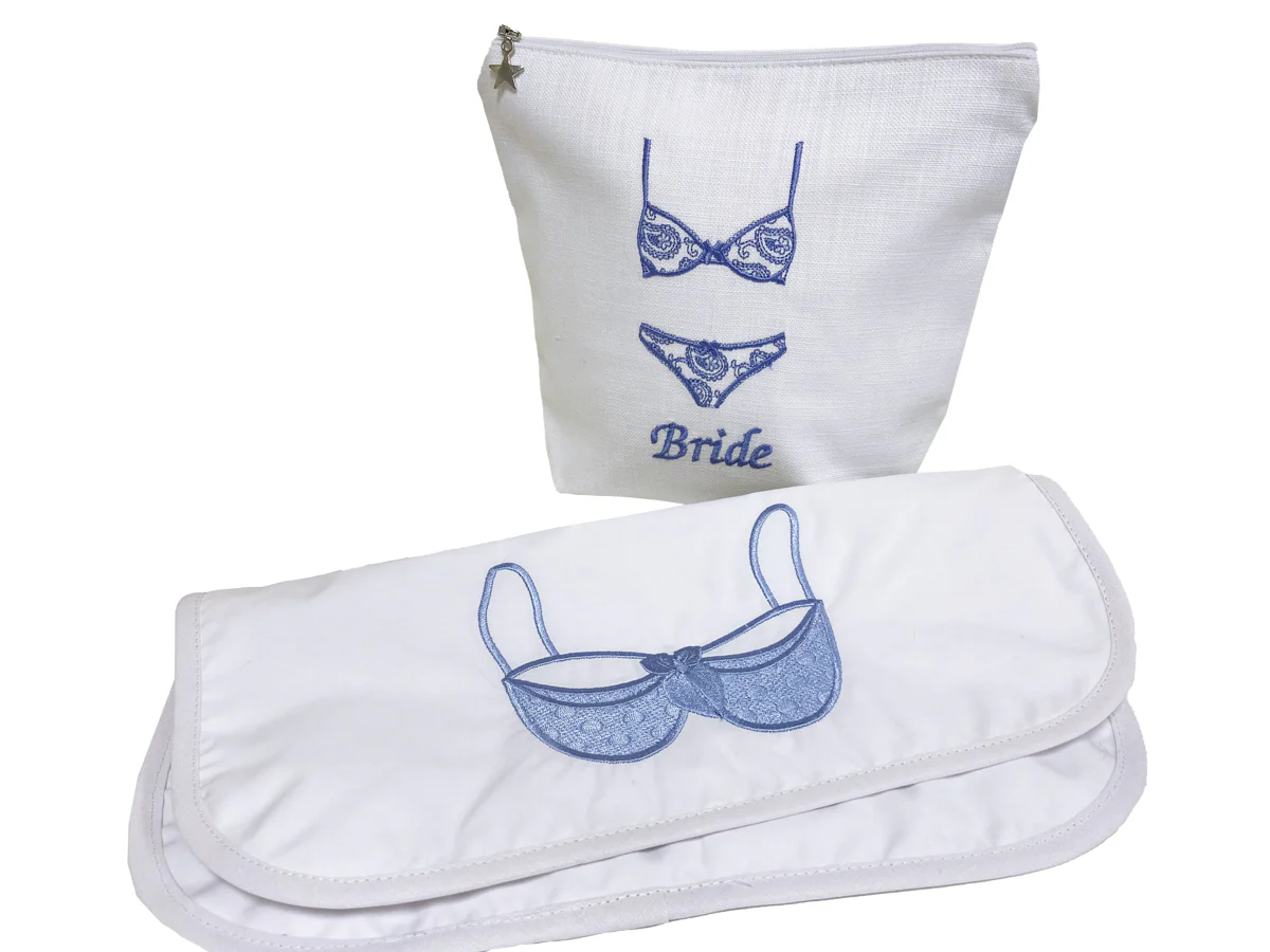 Lingerie Bag "Bride", Linen / Cotton - Image 3